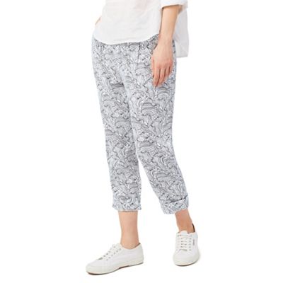 Shell print trousers